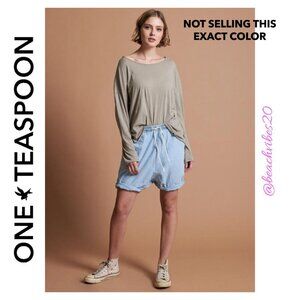 ONE TEASPOON Super Trackie Short Denim XS NWOT O-129